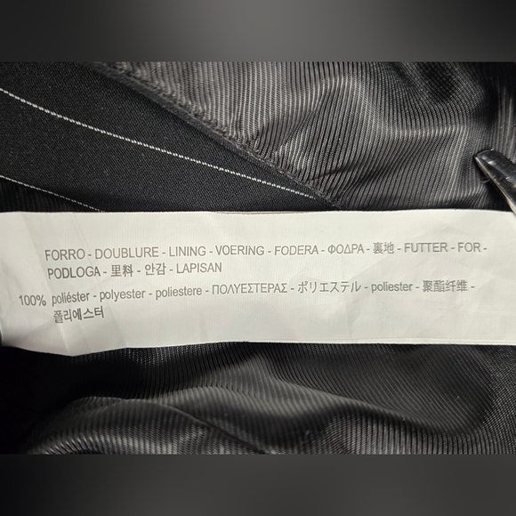 Zara Basic XS Long Sleeve Striped Blazer Jacket Double Breasted Lined Striped - Picture 5 of 6